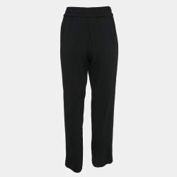 Kenzo Black Side Stripe Crepe Tack Pants S