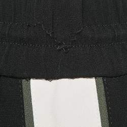 Kenzo Black Side Stripe Crepe Tack Pants S