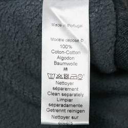 Kenzo Grey Tiger Embroidered Cotton Knit Zip-Up Hoodie M