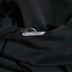 Pre Owned Kenzo Black Tiger Logo Embroidered Cotton Knit T-Shirt XS