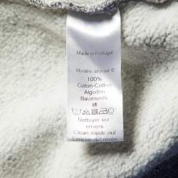 Pre Owned Kenzo Grey Tiger Embroidered Melange Cotton Sweatshirt L