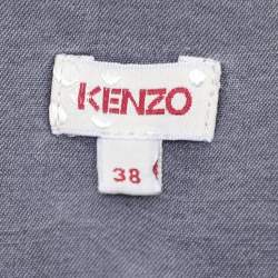 Pre Owned Kenzo Grey Lyocell Dress M