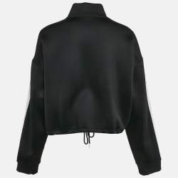 Kenzo Black Jersey Logo Tape Detail High Neck Sweater L