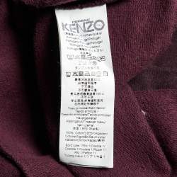 مملوكة مسبقًا Kenzo Purple Tiger Embroidered Cotton Mini Dress S