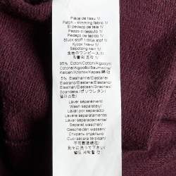 مملوكة مسبقًا Kenzo Purple Tiger Embroidered Cotton Mini Dress S