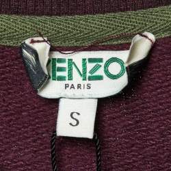 مملوكة مسبقًا Kenzo Purple Tiger Embroidered Cotton Mini Dress S