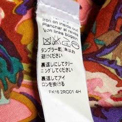 Kenzo Multicolor Abstract Print Crepe Short Dress M