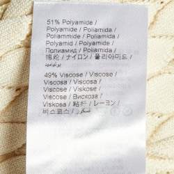 Pre Owned Kenzo Patterned Knit Pearl Button Front Cardigan XS