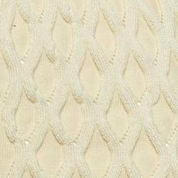 Pre Owned Kenzo Patterned Knit Pearl Button Front Cardigan XS