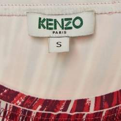 Kenzo Pink/Multicolor Printed Jersey Sleeveless Tunic S