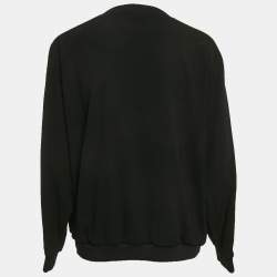 Pre Owned Kenzo Black Tiger Embroidered Crepe Crew Neck Jumper L