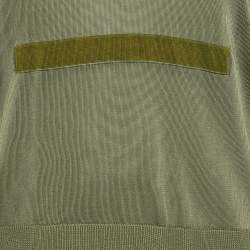 Kenzo Green Knit Button Detail Sweatshirt S