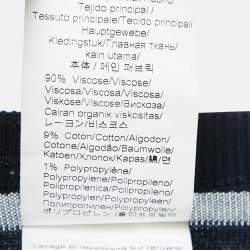 Kenzo Blue Knit Drawstring Sheer Sweater S