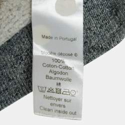 Pre Owned Kenzo Grey Melange Tiger Embroidered Cotton Sweatshirt L