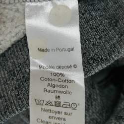 Pre Owned Kenzo Grey Melange Tiger Embroidered Cotton Sweatshirt L