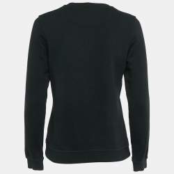 Pre Owned Kenzo Black Logo Bondage Fuxia Writing Cotton Sweatshirt M