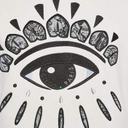 Kenzo Multicolor Eye Logo Embroidered Cotton Knit Sweatshirt L