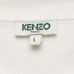 Kenzo Multicolor Eye Logo Embroidered Cotton Knit Sweatshirt L