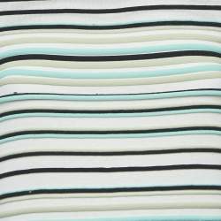 Pre Owned Kenzo Green Stripe Textured Knit Mini Dress M