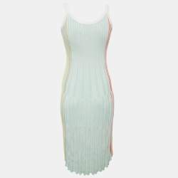 Pre Owned Kenzo Multicolor Rib Knit Fit & Flare Short Dress XS