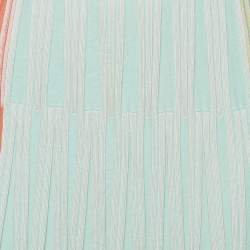 Pre Owned Kenzo Multicolor Rib Knit Fit & Flare Short Dress XS