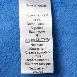 Pre Owned Kenzo Blue Tiger Lurex Embroidery Crew Neck Sweatshirt L