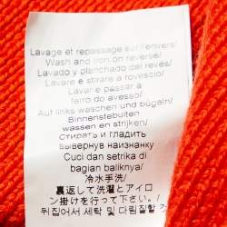 Kenzo Orange Wool Rib Knit Midi Skirt L