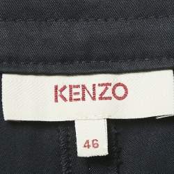 Kenzo Black Cotton Bermuda Shorts XL