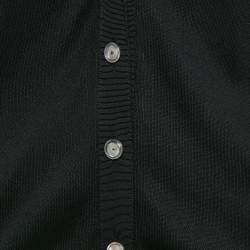 Pre Owned Kenzo Black Silk Blend Button Front Cardigan M