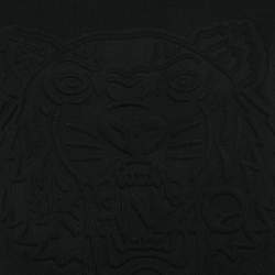 Kenzo Black Tiger Embossed Jersey Crewneck T-Shirt Dress S