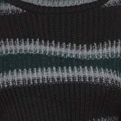 Kenzo Multicolor Stripe Wool Turtleneck Sweater Mini Dress M