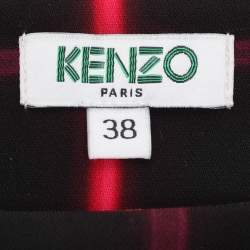 Kenzo Multicolor Check Pattern Crepe Top M
