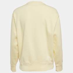 Kenzo Yellow Logo Embroidery Cotton Crewneck Sweatshirt M