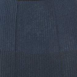 Pre Owned Kenzo Black Striped Lurex Rib Knit Midi Skirt S