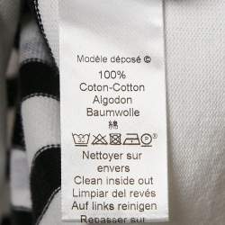 Pre Owned Kenzo Blue/Black Striped Cotton Knit Sweatshirt L