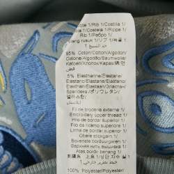 Kenzo Blue Tiger Embroidery Cotton Oversized Hoodie L