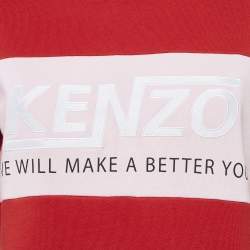 Kenzo Red Logo Embroidery Crewneck Sweatshirt S