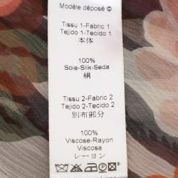 Kenzo Multicolor Knit Floral Print Long Sleeve Blouse M 