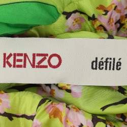 Kenzo Multicolor Cotton Multi Tier Maxi Skirt S