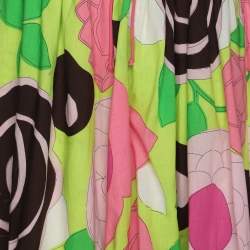 Kenzo Multicolor Cotton Multi Tier Maxi Skirt S
