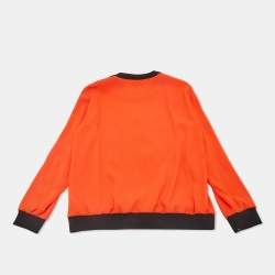 Kenzo Orange Tiger Embroidered Crepe Sweatshirt M