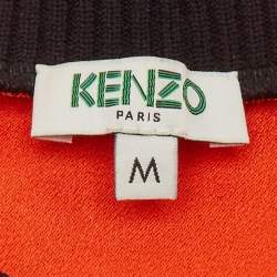 Kenzo Orange Tiger Embroidered Crepe Sweatshirt M