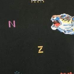 Kenzo Black Over All Print Cotton Crewneck Sweatshirt L