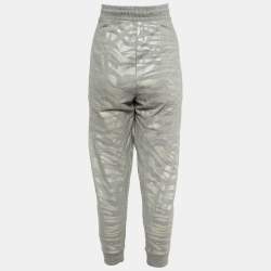 Kenzo Grey Metallic Print Cotton Jogger Pants L 
