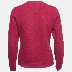 Pre Owned Kenzo Pink Tiger Embroidered Cotton Long Sleeve Sweatshirt S 