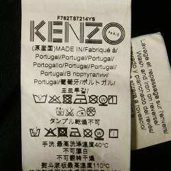 Kenzo Black Tiger Foil Print Cotton Short Sleeve T-Shirt L