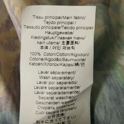 Pre Owned Kenzo Multicolor Bamboo Tiger Print Cotton Wrap Top M