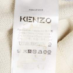 Kenzo Grey Leopard Print Wool Mini Skirt M