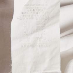 Kenzo White Logo Embroidered Cotton Half Sleeve T-Shirt M
