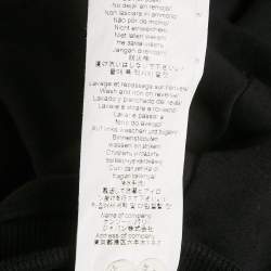 Kenzo Black Cotton Knit Zip-Up Hooded Jacket M